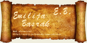 Emilija Basrak vizit kartica